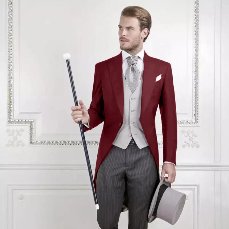 Three-piece groom suit