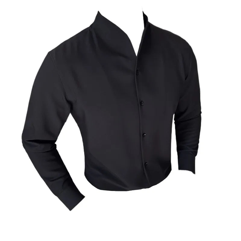 Designer collarless shirt