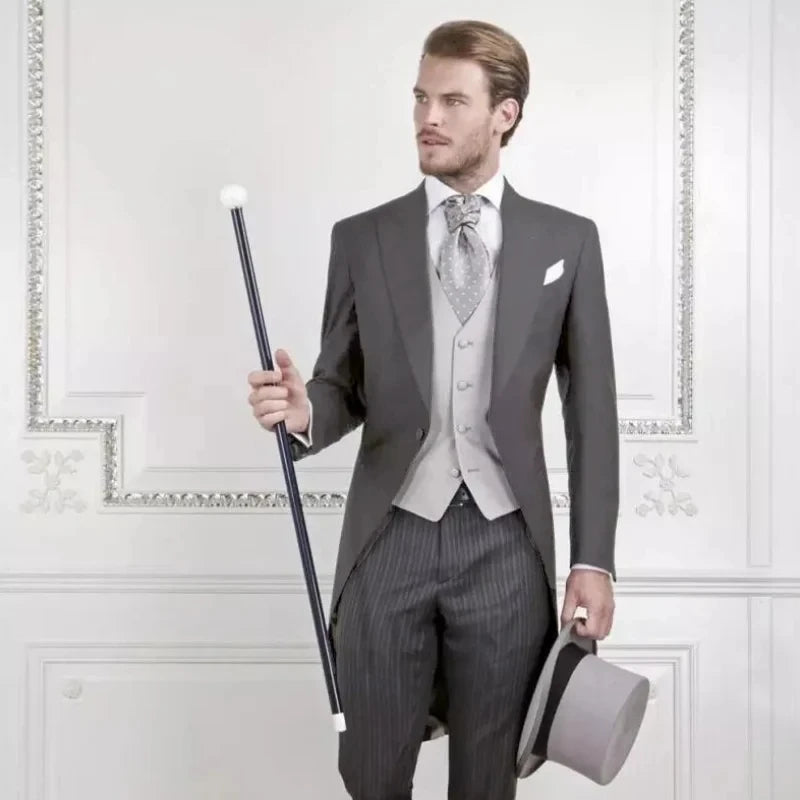 Three-piece groom suit